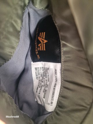 Chaqueta Alpha Industries Talla M Verde Militar