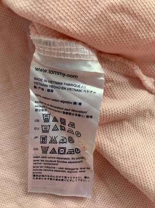 Tommy Hilfiger pink polo shirt men size L...