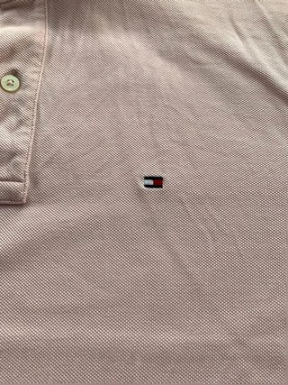 Tommy Hilfiger pink polo shirt men size L...