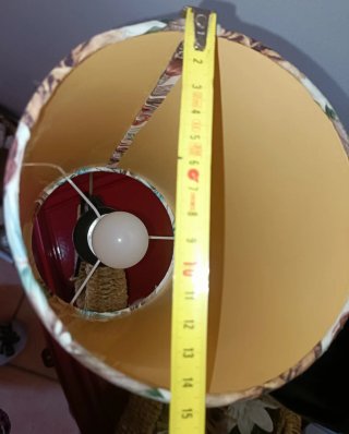 Lámpara vintage fibra natural y hierro.