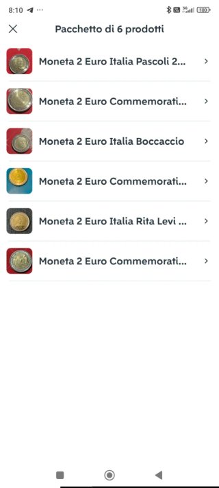 Set 6 Monete Euro Italia