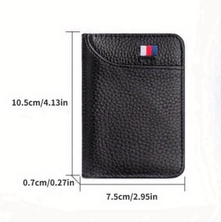 Cartera Tarjetero Piel Sintética Negra