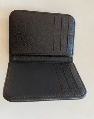 Cartera Tarjetero Piel Sintética Negra