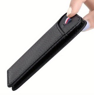 Cartera Tarjetero Piel Sintética Negra