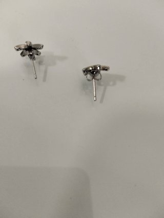 Pendientes de botón estrella de mar cristalitos
