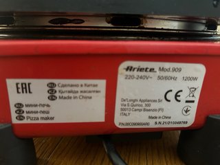 Ariete 909 Fornetto Pizza