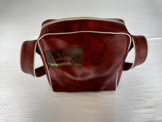 Borsa a tracolla in pelle rossa capiente