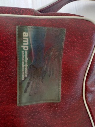 Borsa a tracolla in pelle rossa capiente