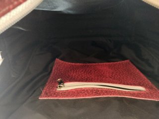 Borsa a tracolla in pelle rossa capiente