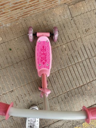Patinete infantil rosa 3 ruedas