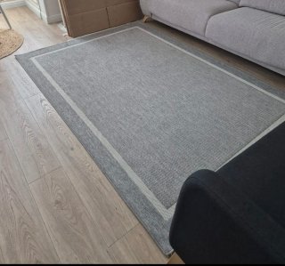 Alfombra gris 160x230 cm.