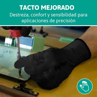 Ansell HyFlex 48-101 Guantes de Trabajo Finos Talla XS (12 Pares)