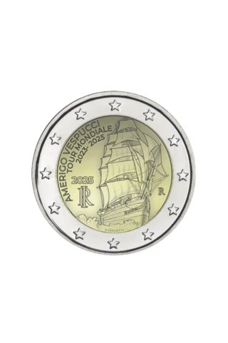 Moneda 2€ Italia 2025 Amerigo Vespucci SC/UNC.