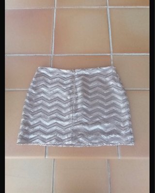 Falda corta lentejuelas Talla 44