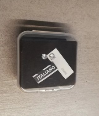 Pendientes acero inoxidable con zirconita