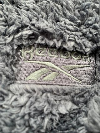 Reebok Teddy Fleece Zip Hoodie Grey Size M...