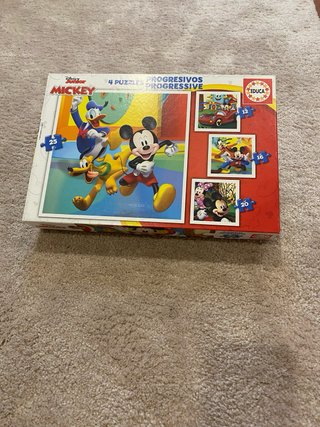 4 Puzzles Progresivos Mickey Mouse Educa