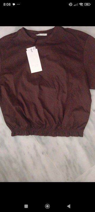 Camiseta Zara marrón