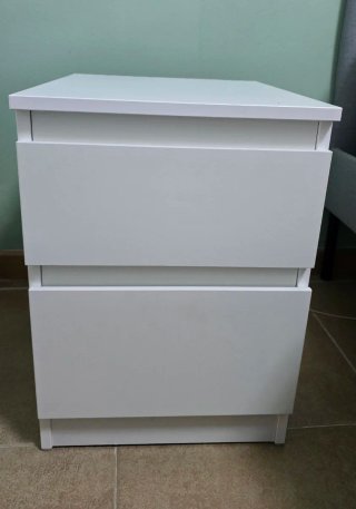 Cómoda 2 cajones Ikea KULLEN blanca 35x49cm