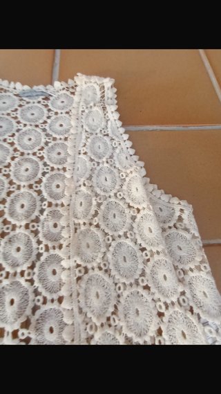 Chaleco crochet beige talla L