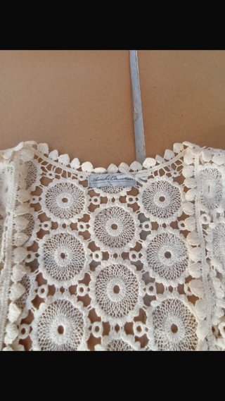 Chaleco crochet beige talla L