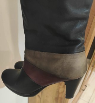 Botas altas de piel de mujer talla 37