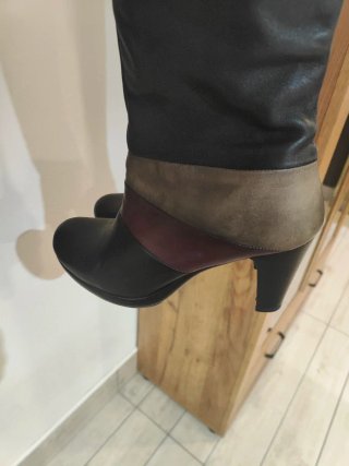 Botas altas de piel de mujer talla 37
