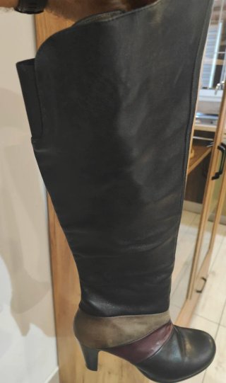Botas altas de piel de mujer talla 37