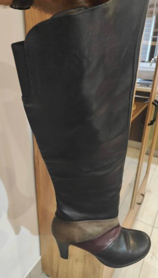 Botas altas de piel de mujer talla 37