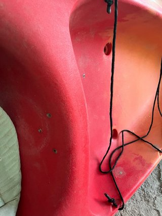 Kayak Rojo percepción con Remo