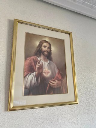 Cuadro Sagrado Corazón Jesús Dorado