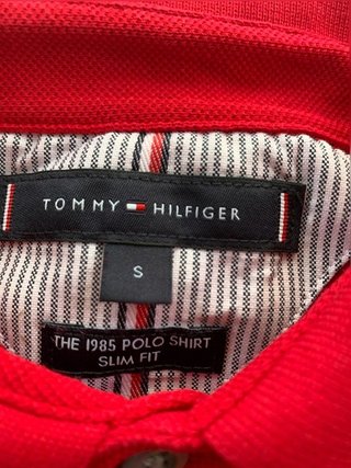 Tommy Hilfiger 1985 polo shirt red slim fit...