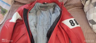 Chaqueta motera Scotland roja