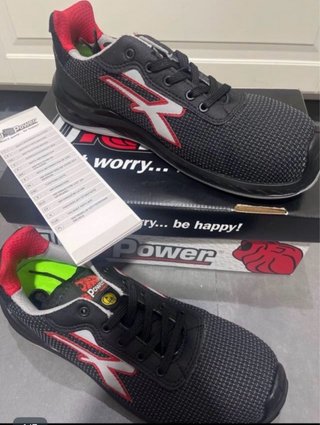 Zapatos de trabajo U-Power negros y rojos