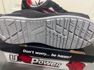 Zapatos de trabajo U-Power negros y rojos