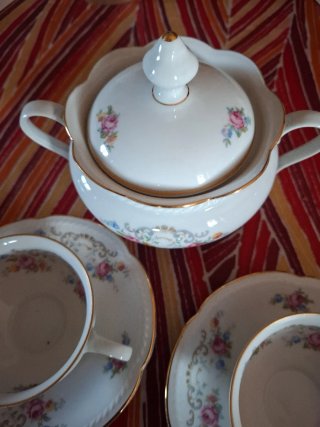 Set Tazze Caffè Vintage Floreale Anita