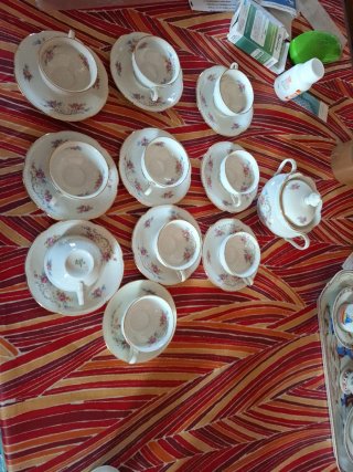 Set Tazze Caffè Vintage Floreale Anita