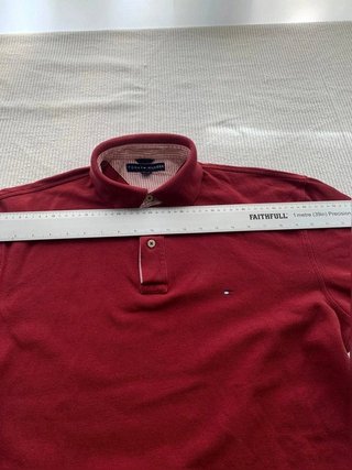 Tommy Hilfiger red polo shirt men size L...