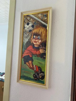 Cuadro infantil portero fútbol