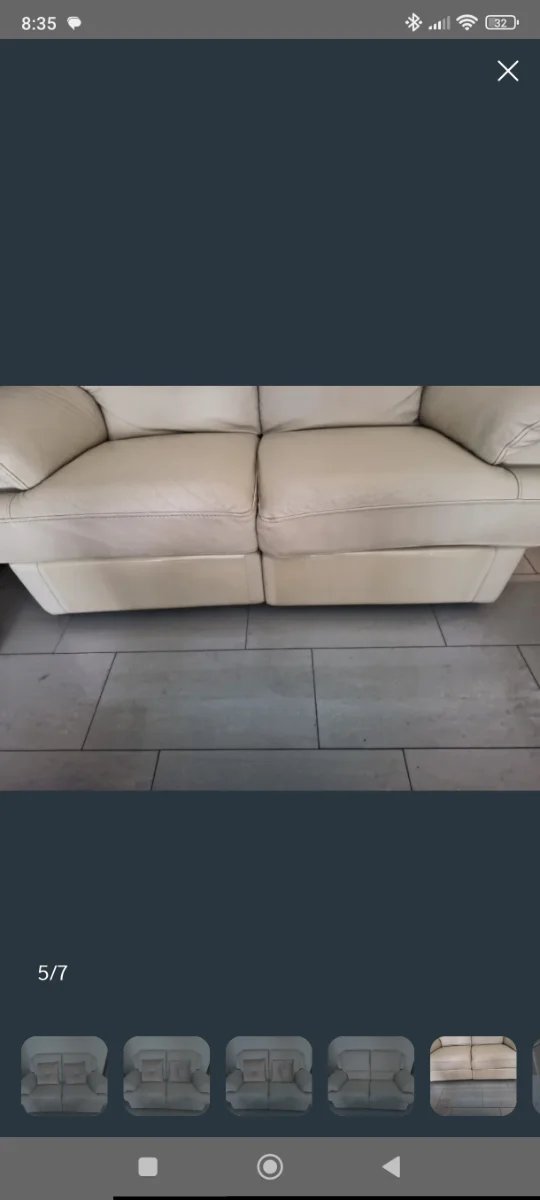 Sofá relax piel 2 plazas beige
