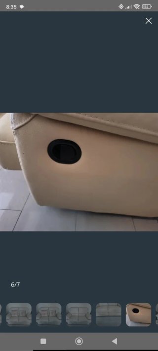 Sofá relax piel 2 plazas beige
