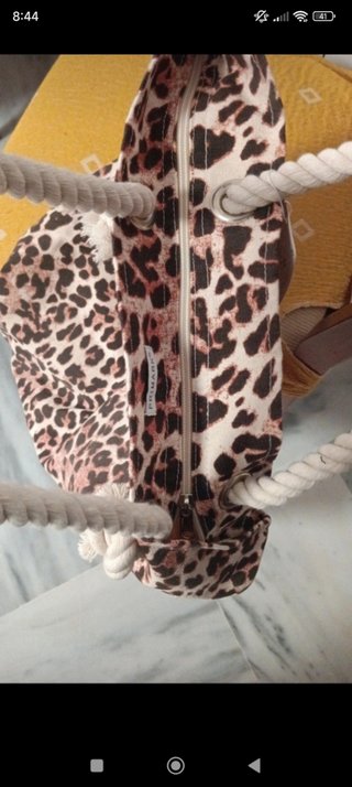 Bolso de playa estampado leopardo
