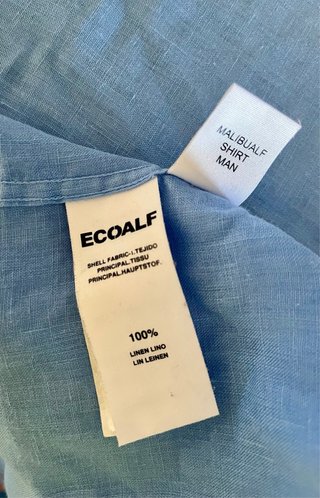 Camisa Lino Ecoalf Azul Talla M