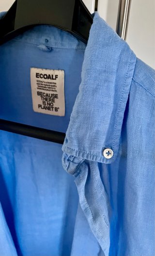 Camisa Lino Ecoalf Azul Talla M