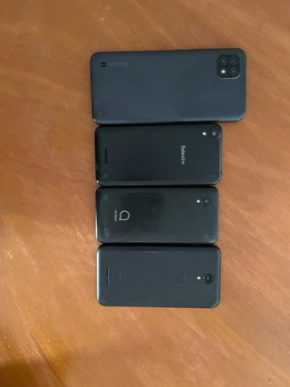 Lote 4 Teléfonos Móviles Negros para Piezas