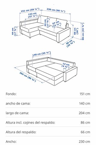 Sofá cama chaise longue beige