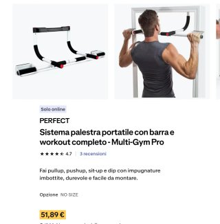 Barra Trazioni Perfect Multi-Gym Pro Decathlon