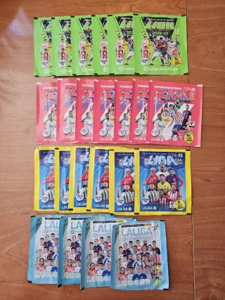 Sobres cromos LaLiga 2022-23, 2023-24, 2024-25