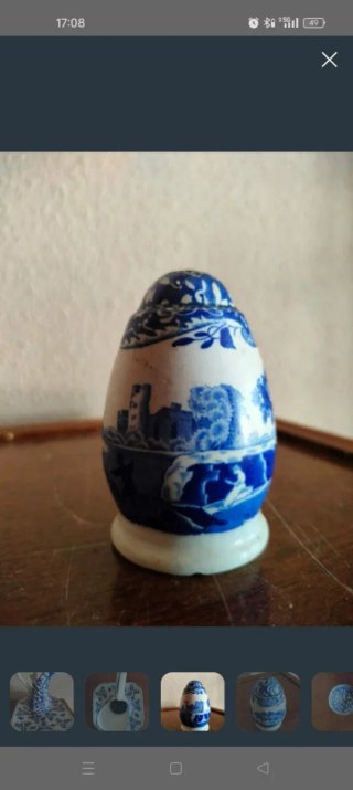 Juego de cerámica azul y blanco