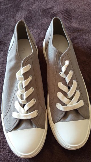 Zapatillas grises y blancas